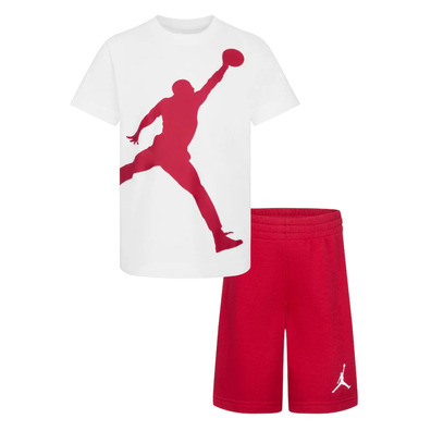 Jordan Infants Jumpman Jumbo Tee Short Set "Gym Red-White"