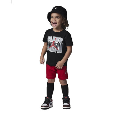 Jordan Infants Jumpman Static Tee Short Mesh Set "Gym Red-Black"