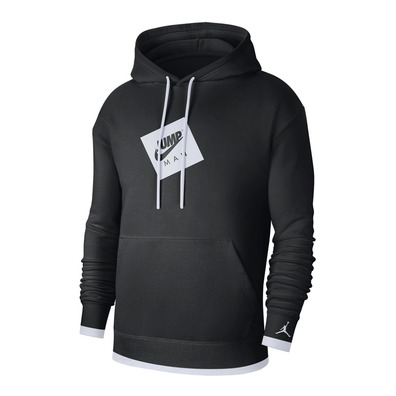 Jordan Jumpman Classics Printed Fleece Pullover  "Black"