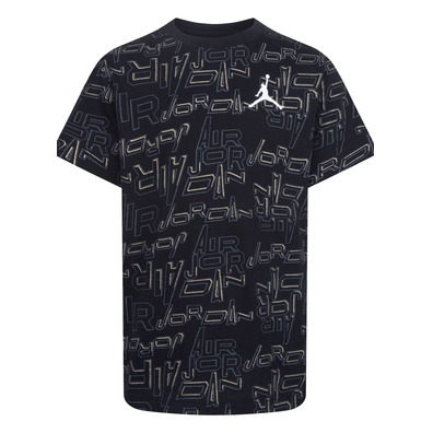 Jordan Kids Air JDB Clear Lane AOP Logo T-shirt "Black"