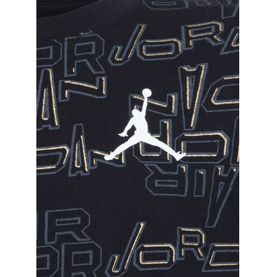 Jordan Kids Air JDB Clear Lane AOP Logo T-shirt "Black"