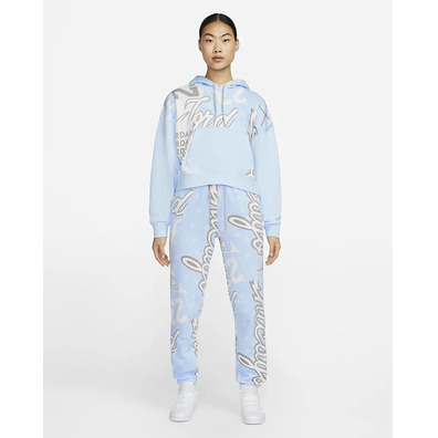 Jordan Women's Fleece Allover Printed Hoodie "Celestine Blue"