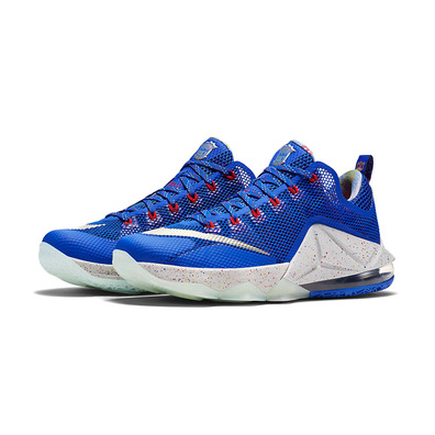 Lebron XII Low Limited "4TH July" (406/hypercobalt/gris/crimson)