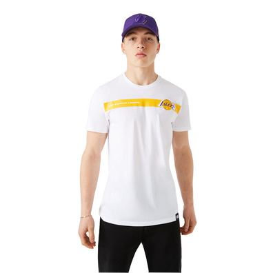 New Era Los Angeles Lakers Team Logo Stripe Tee "White"