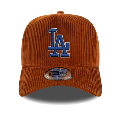 New Era MLB LA Dodgers Cord 9FORTY E-Frame Adjustable Trucker Cap "Brown"