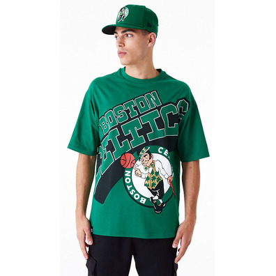 New Era NBA Boston Celtics Large Wordmark Oversized T-Shirt