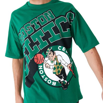 New Era NBA Boston Celtics Large Wordmark Oversized T-Shirt