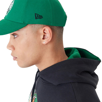 New Era NBA Boston Celtics Mesh Panel Oversized Pullover Hoodie