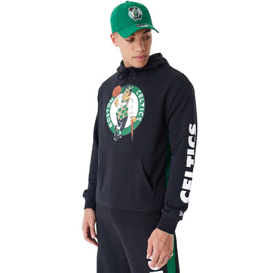 New Era NBA Boston Celtics Mesh Panel Oversized Pullover Hoodie