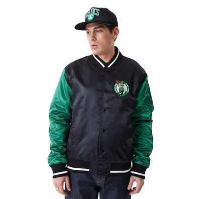 New Era NBA Boston Celtics Satin Bomber "Black-Kelly Green"