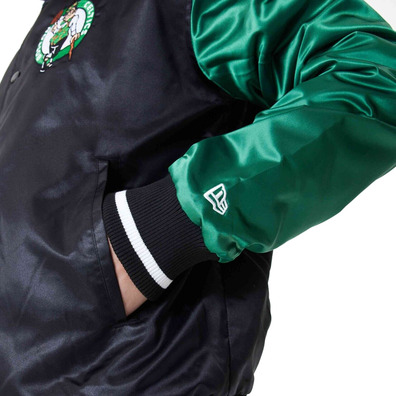 New Era NBA Boston Celtics Satin Bomber "Black-Kelly Green"