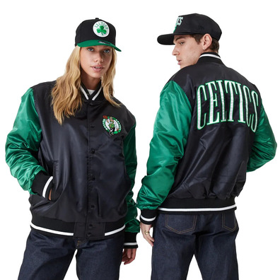 New Era NBA Boston Celtics Satin Bomber "Black-Kelly Green"