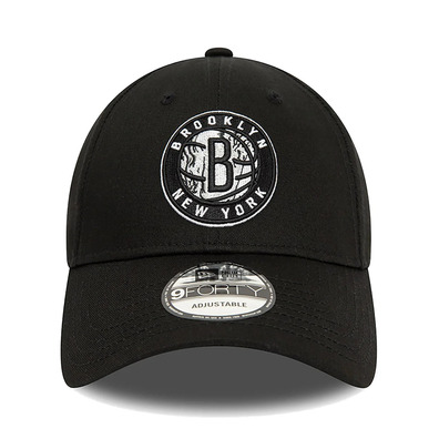 New Era NBA Brooklyn Nets Infill Black 9FORTY Adjustable Cap