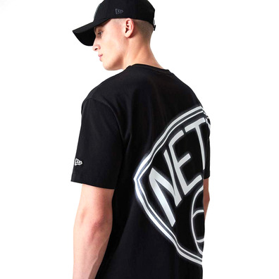 New Era NBA Brooklyn Nets Oversize BP Logo Neon Tee