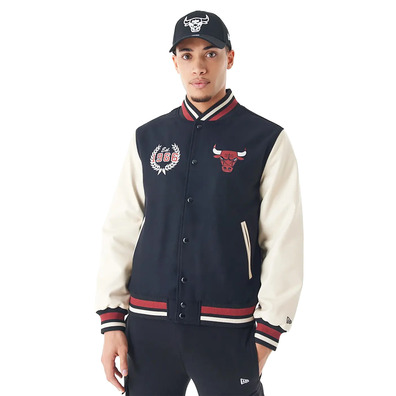 New Era NBA Chicago Bulls INJ Lifestyle Varsity Jacket "Black "