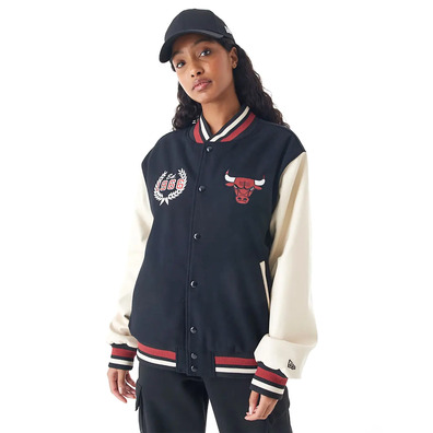 New Era NBA Chicago Bulls INJ Lifestyle Varsity Jacket "Black "