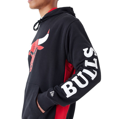 New Era NBA Chicago Bulls Mesh Panel Oversized Pullover Hoodie