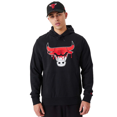 New Era NBA Chicago Bulls NBA Drip Logo Hoodie "Black"