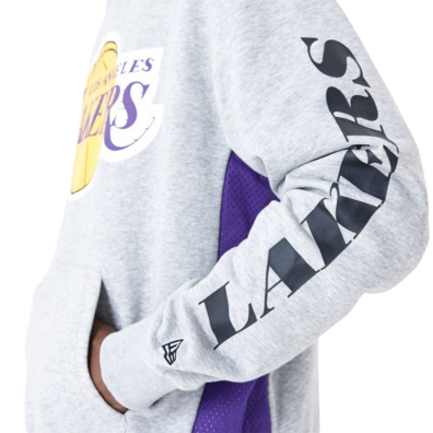 New Era NBA L.A Lakers Mesh Panel Oversized Pullover Hoodie