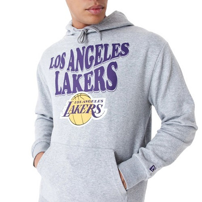 New Era NBA L.A Lakers Script Oversized Pullover Hoodie "Grey"