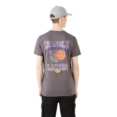 New Era NBA L.A Lakers Throwback Graphic T-Shirt "Grey"