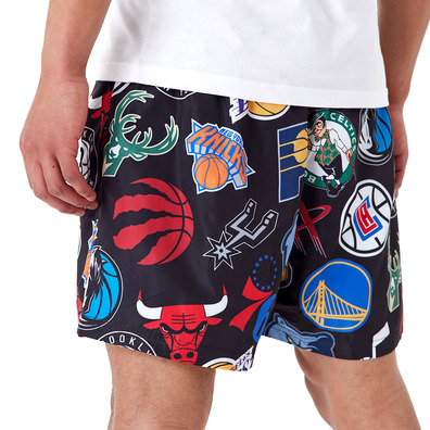 New Era NBA Logo Team All Over Print Shorts