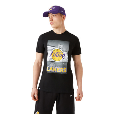 New Era NBA Los Angeles Lakers Photographic "Black" Tee