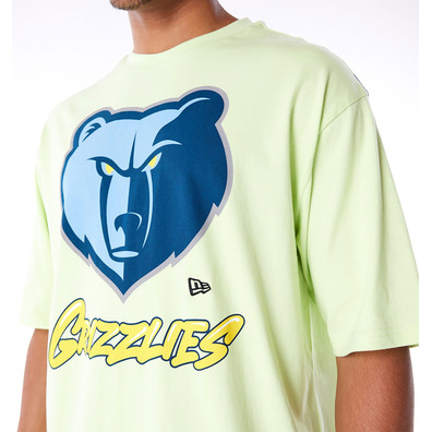 New Era NBA Memphis Grizzlies Wordmark Pastel Green Oversized T-Shirt