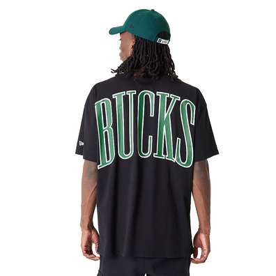 New Era NBA Milwaukee Bucks Arch Wordmark Oversized T-Shirt