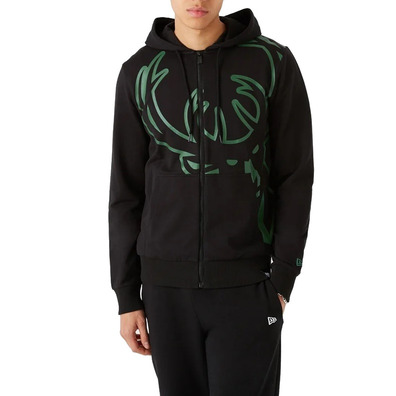 New Era NBA Milwaukee Bucks Enlarged Logo FZ Hoodie