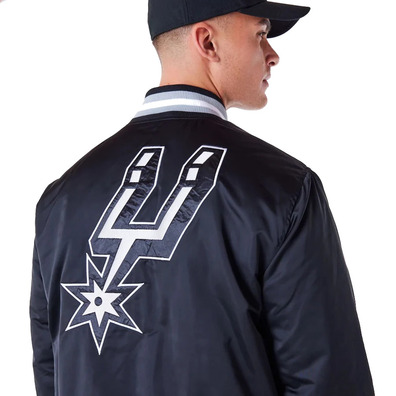 New Era NBA Milwaukee Bucks Satin Bomber Jacket "Black"