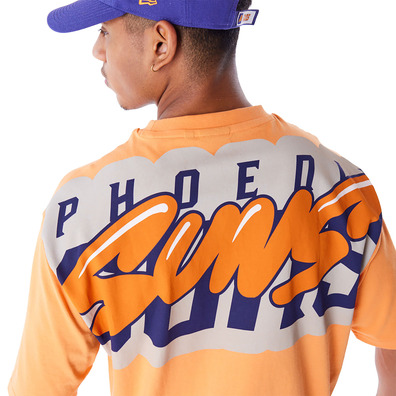 New Era NBA Phoenix Suns Wordmark Orange Oversized T-Shirt