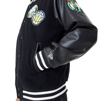 New Era NBA Team All Over Badge Varsity Jacket