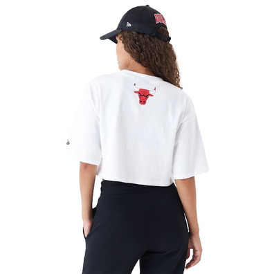 New Era NBA Team Chicago Bulls Womens Wordmark Crop T-Shirt