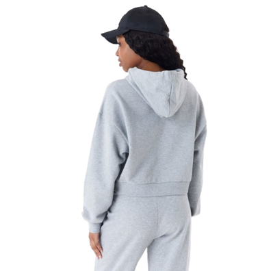 New Era New York Arch Wordmark Crop Hoodie "Gray"