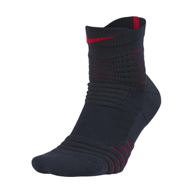 Nike Calcetines Elite Versatility Mid (475/dark obsidian/university red)