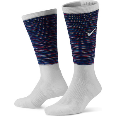 Nike Elite Crew Basketball Socks "White-Blue"