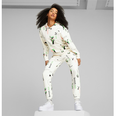 Puma CLASSICS Brand Love AOP Sweatpants TR "Warm white"