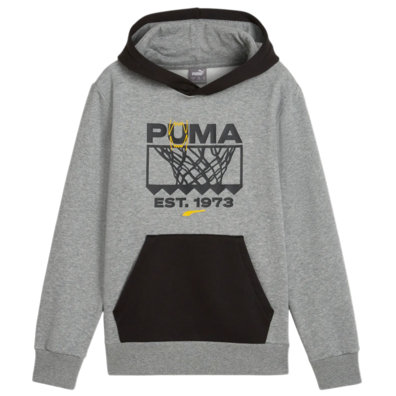 Puma Junior Basketball Winning Shot Hoodie Fleece "Medium Gray"