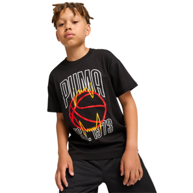 Puma Junior Basketball Winning Shot Tee "Black"