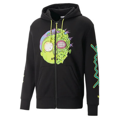 PUMA x Rick and Morty Full-Zip Hoodie  "Black"