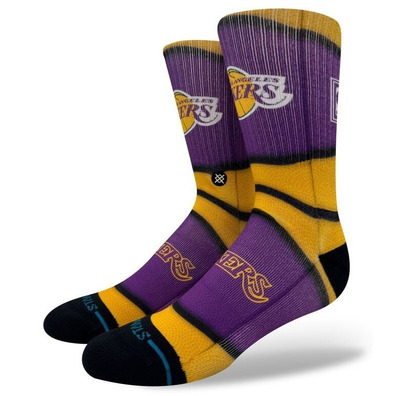 Stance Casual NBA LA Lakers Mini Ball Hardwood Classic Poly Crew Socks