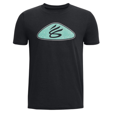 UA Boys' Curry Logo Short Sleeve Tee "Black"