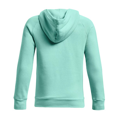 UA Boys' Rival Fleece Big Logo Hoodie "Neo Turquoise"