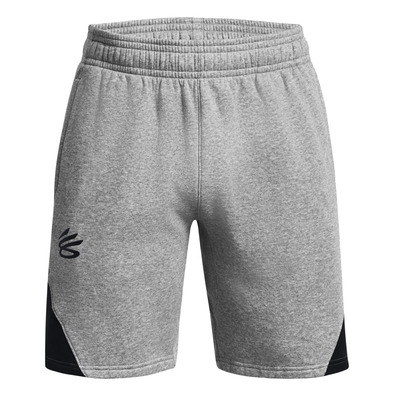 UA Men's Curry Splash Fleece Shorts "Mod Gray"