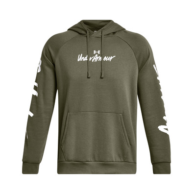 UA Men's Rival Fleece Graphic Hoodie "Marine OD Green"