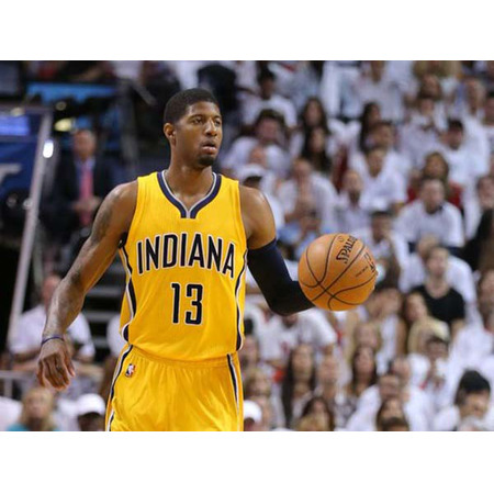 Adidas Camiseta Réplica Paul George Pacers (amarillo/navy)