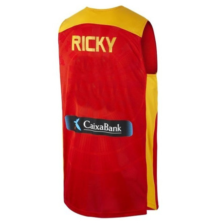 Camiseta de Juego de España "Ricky Rubio" (600/rojo/amarillo)