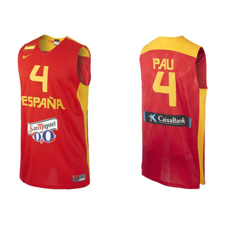 Spain Replica Basketball Shirt Pau Gasol (600/red/yelllow)