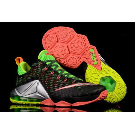 Lebron XII Low "Remix" (003/negro/volt/ blue/crimson/gris)